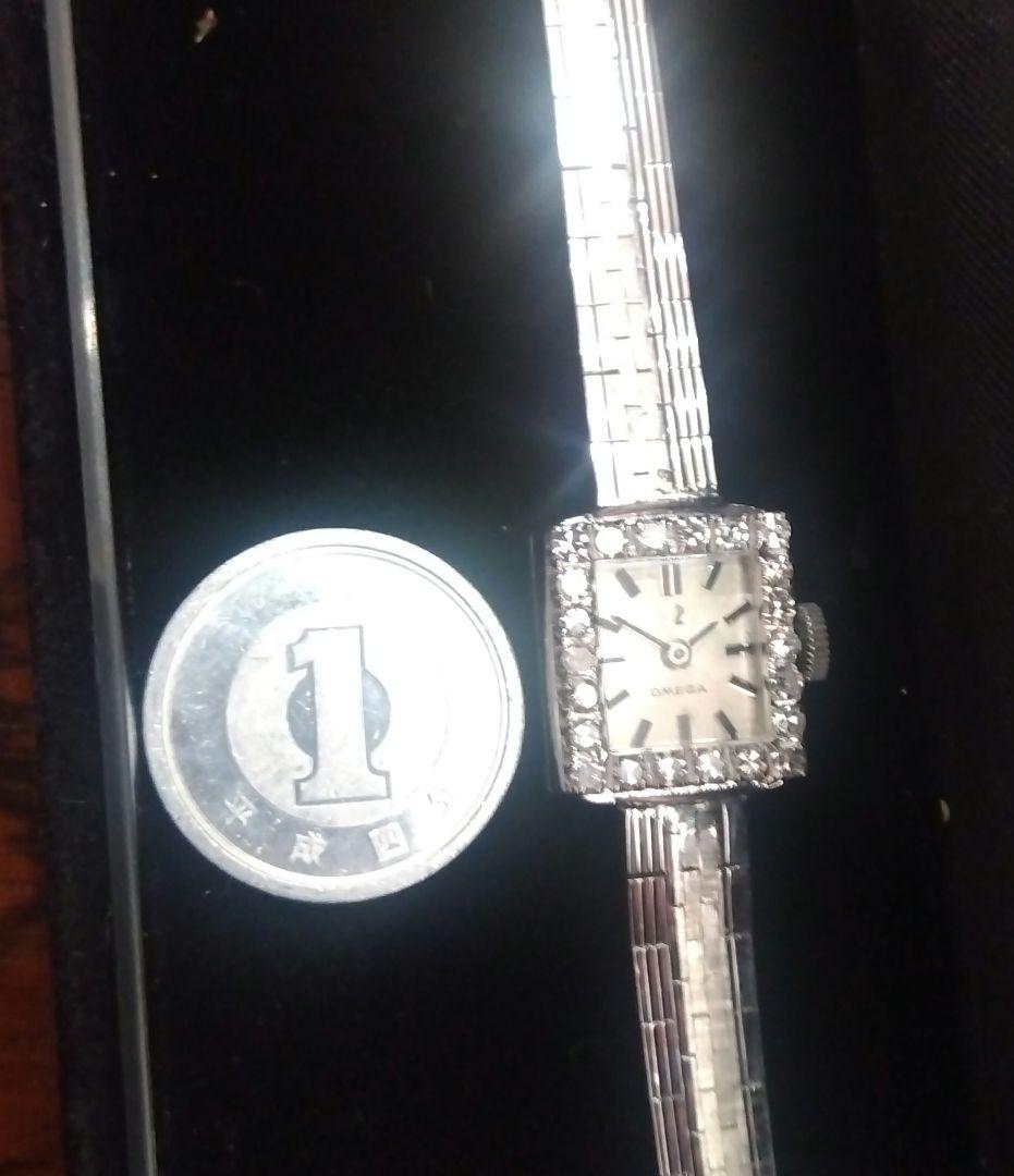 OMEGA　Ω　オメガ　18K刻印あり　ダイヤモンド アンティーク