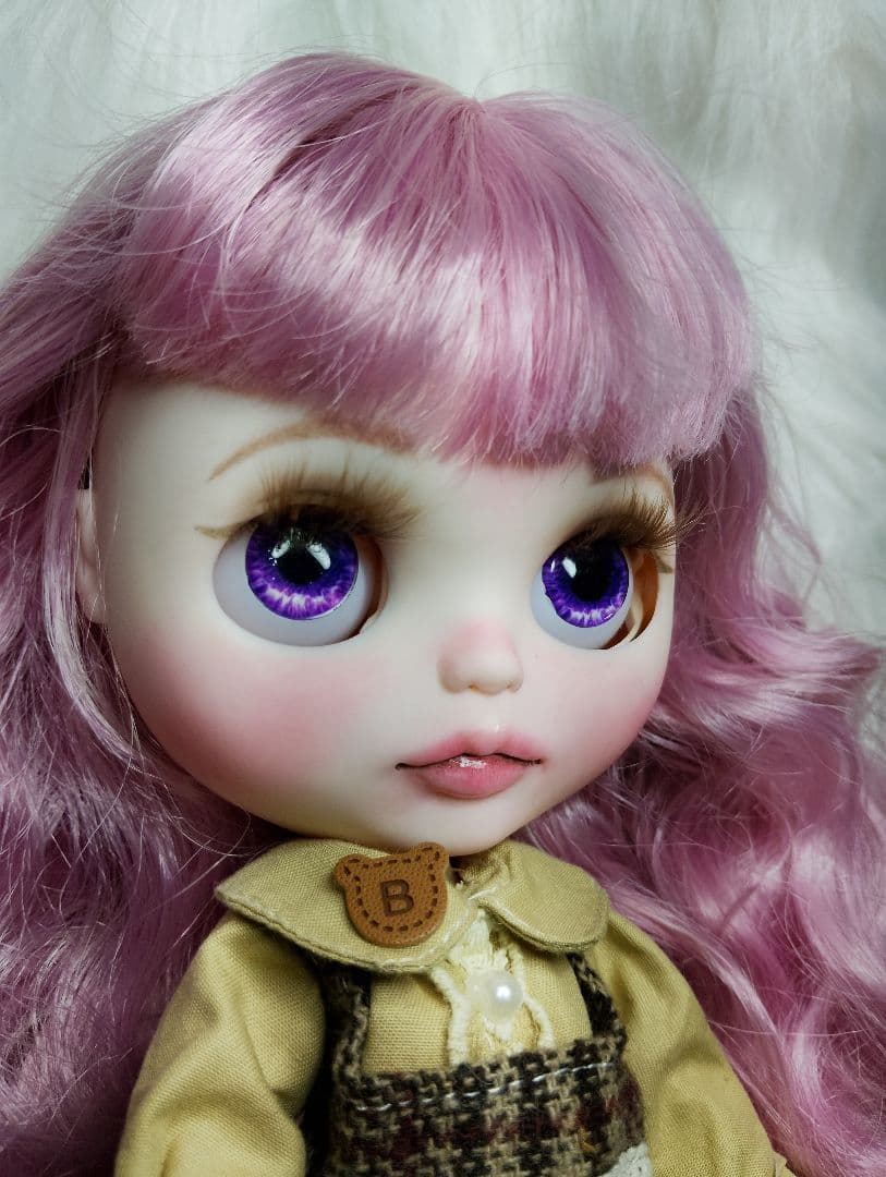 メル15145】カスタムアイシードール ピンクMIXヘア アウトフィット付