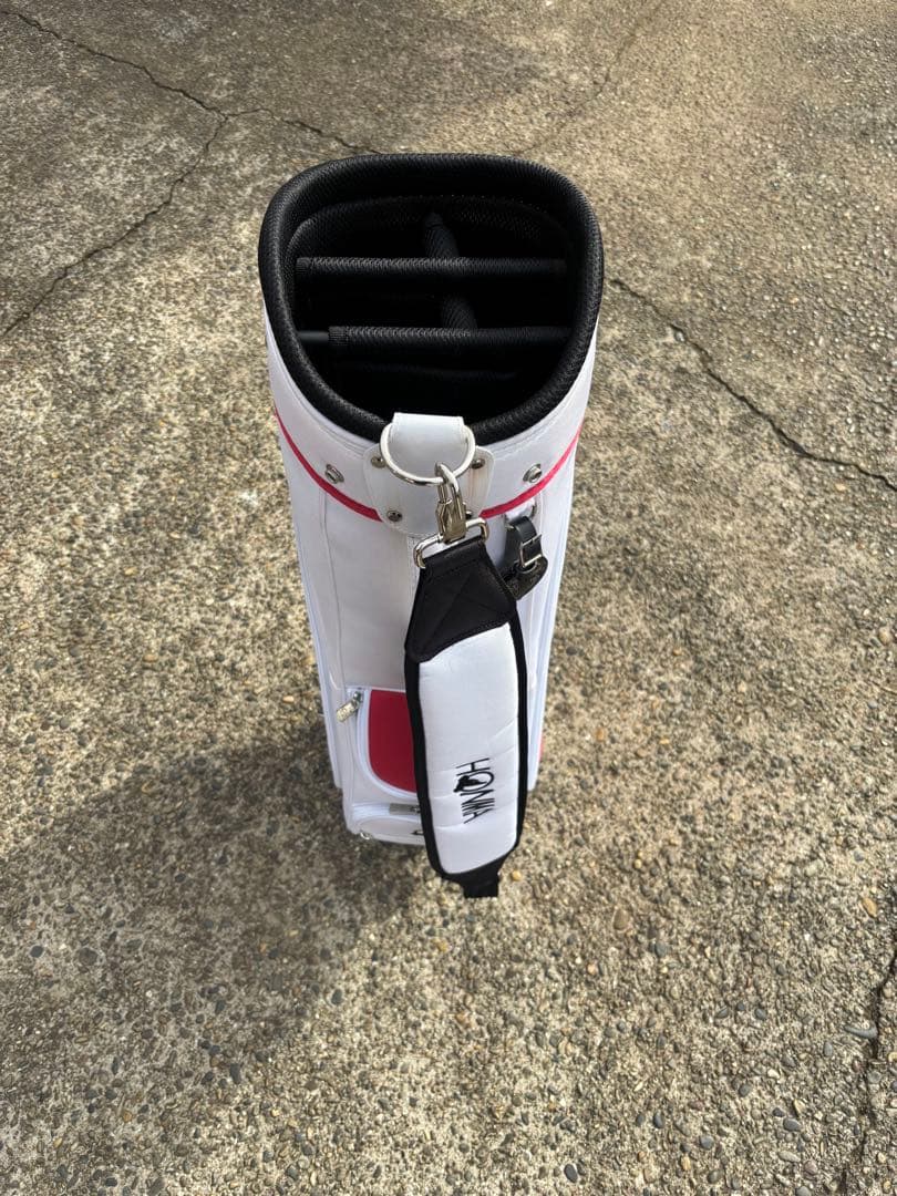 HONMA キャディバッグ ホワイト/ブラック/レッド