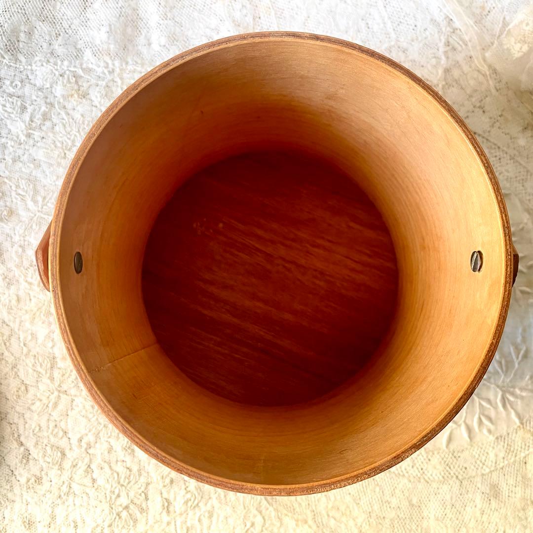 木製蓋付きビスケットジャー　キャニスター入れ持ち手ハンドルヨーロッパヴィンテージ