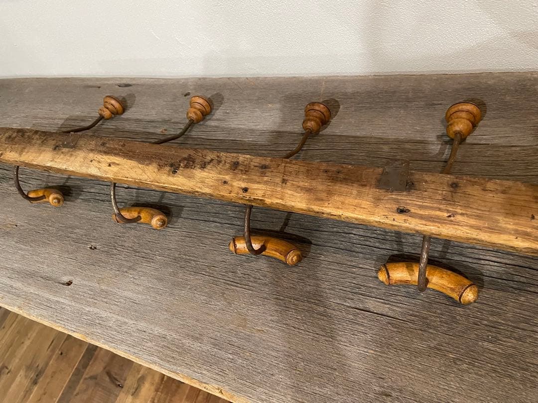 アンティーク 木製 壁掛け ウォールフック