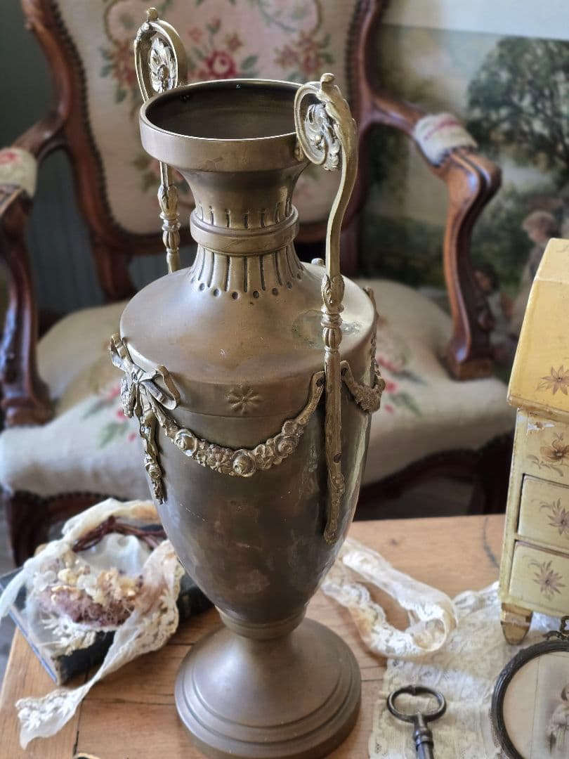 マリン　アンティーク　真鍮　フラワーベース