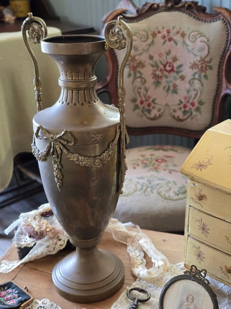 マリン　アンティーク　真鍮　フラワーベース