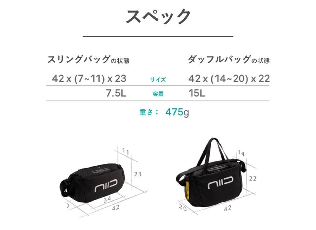 【国内未発売】NIID st@tment 2way sling bag