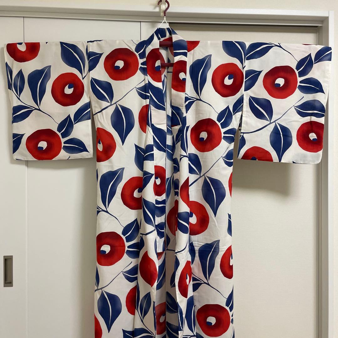 ミャクミャク柄 浴衣 赤・青・白