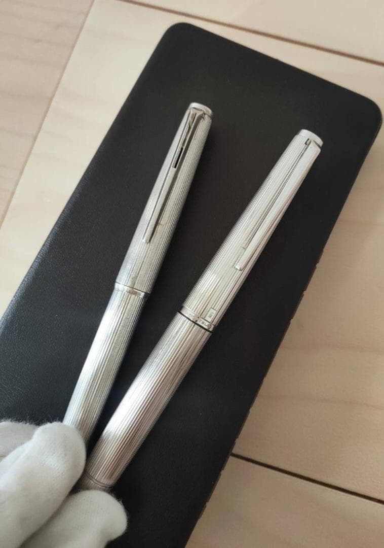 モンブラン 925シルバー 1266 万年筆 1866 ボールペンセット 18K