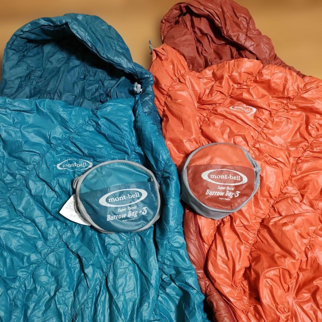 週末特価！！mont-bell Burrow Bag #3 右ジッパー2個セット
