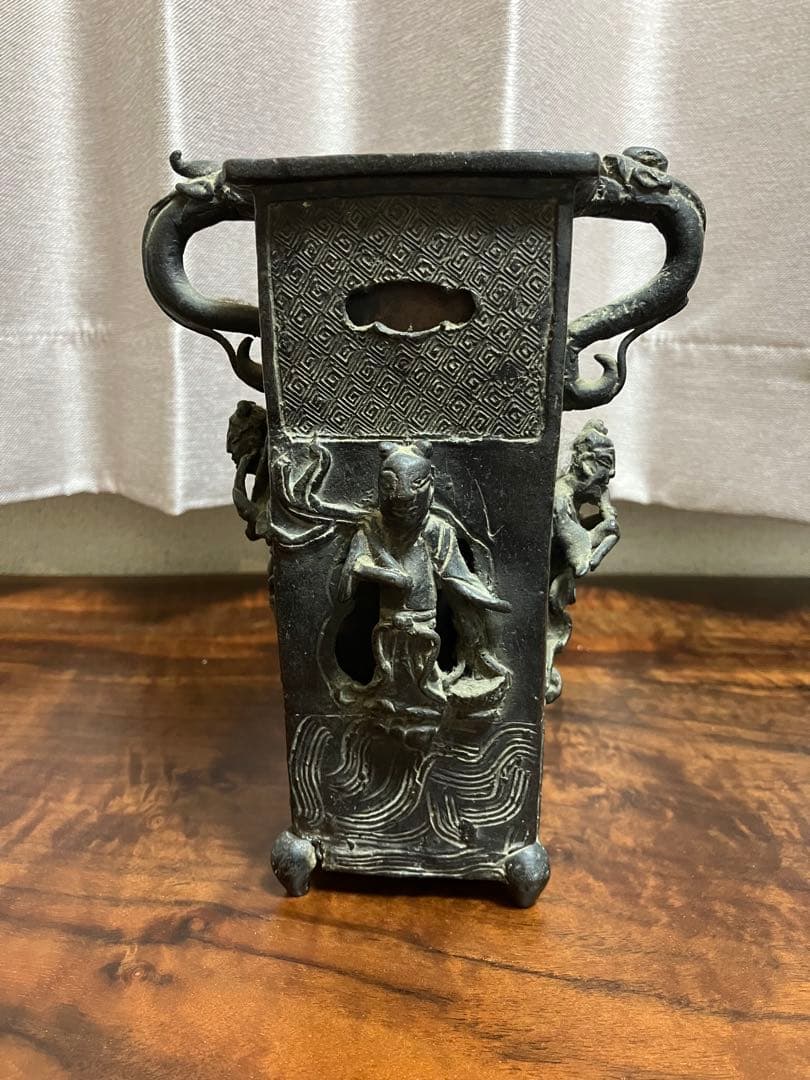 【蔵出し品】大正、戦前アンティーク　花瓶　花入　希少品