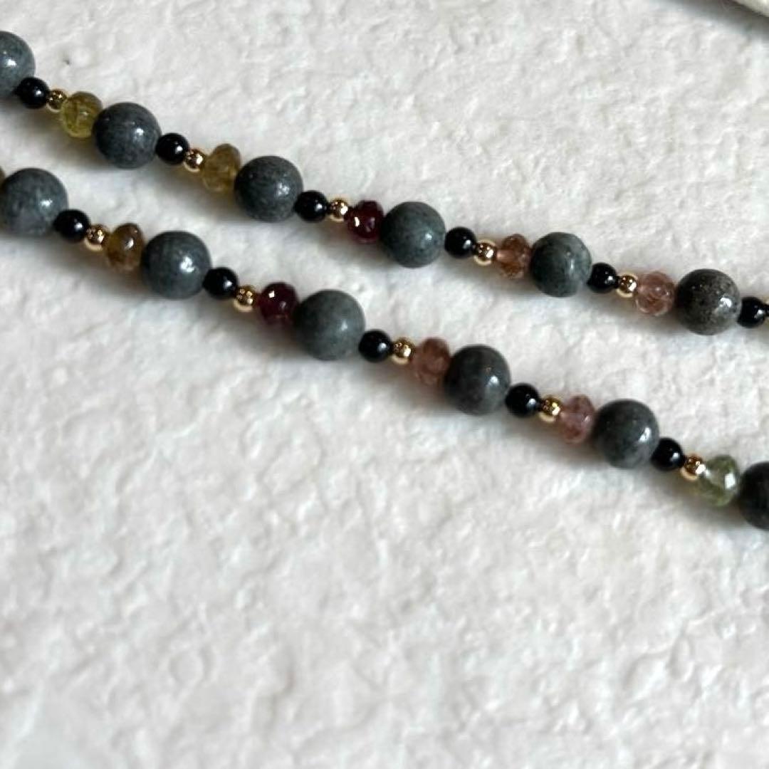 【新品未使用】k18 750 ゲルマニウム トルマリン ネックレス