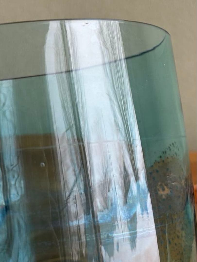 硝子製水指 義山 切箔 金彩