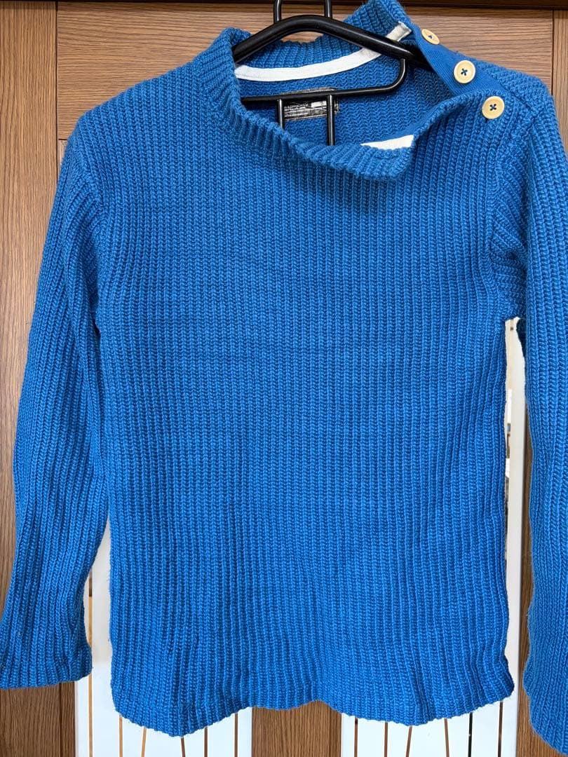 LINK&CHAIN Heavy Gauge マリンセーター 青Lサイズ