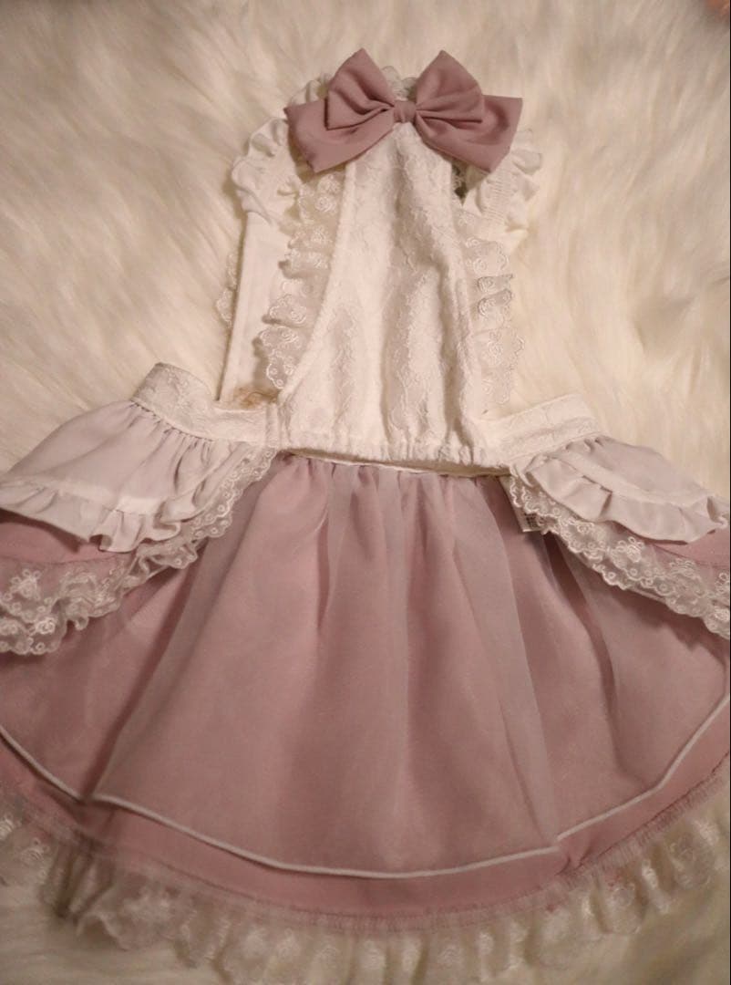 きゃんナナ　ピンクエプロンアリスワンピース　L