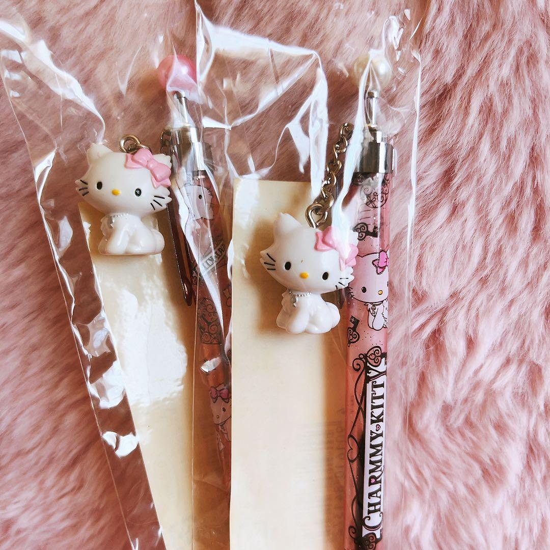 希少レア　チャーミーキティ　マスコット付きペン　まとめ売り　平成レトロ　サンリオ