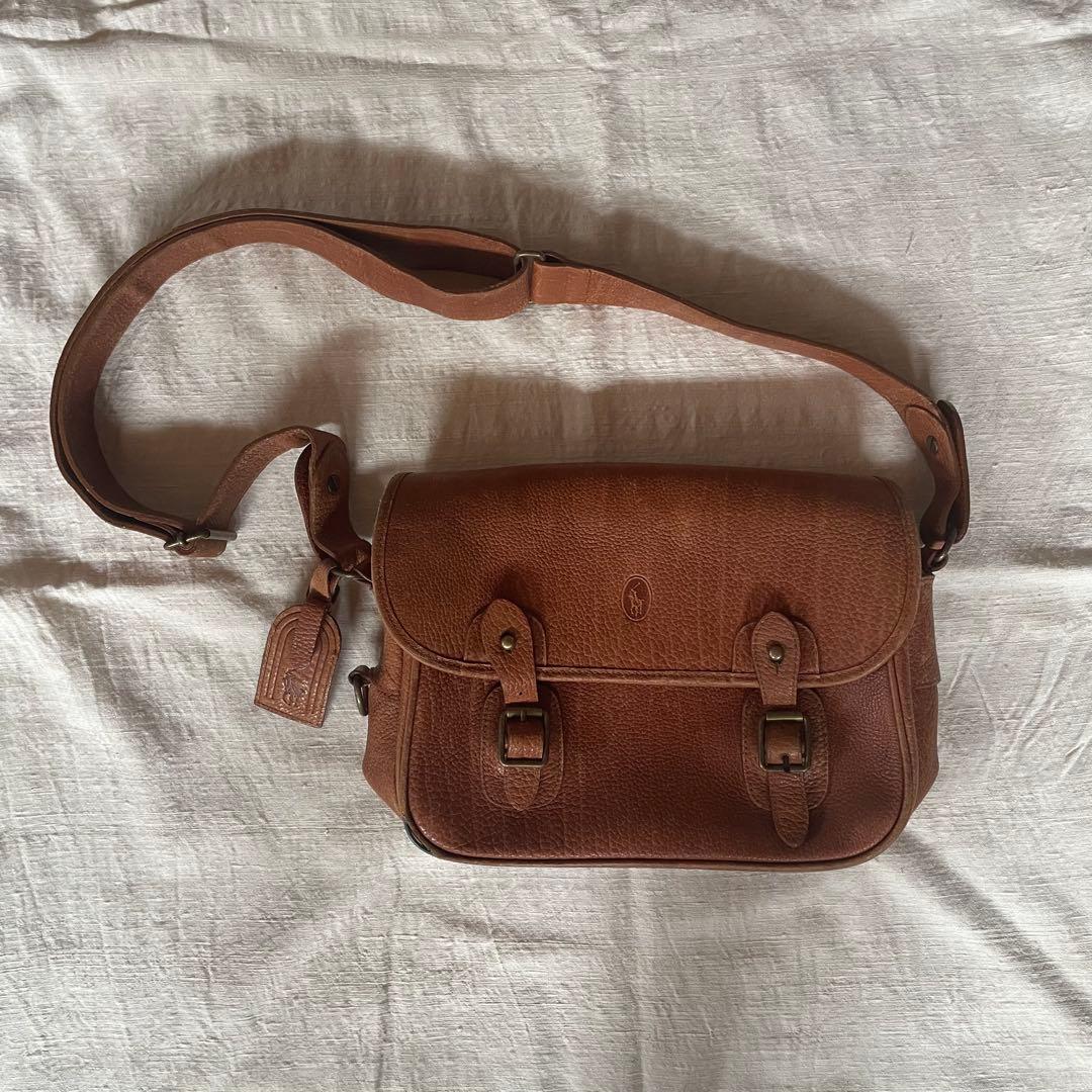 【Ralph Lauren】90'vintage レザーショルダーバッグ