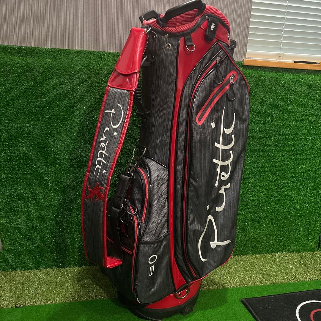 Piretti キャディバッグ 黒/赤