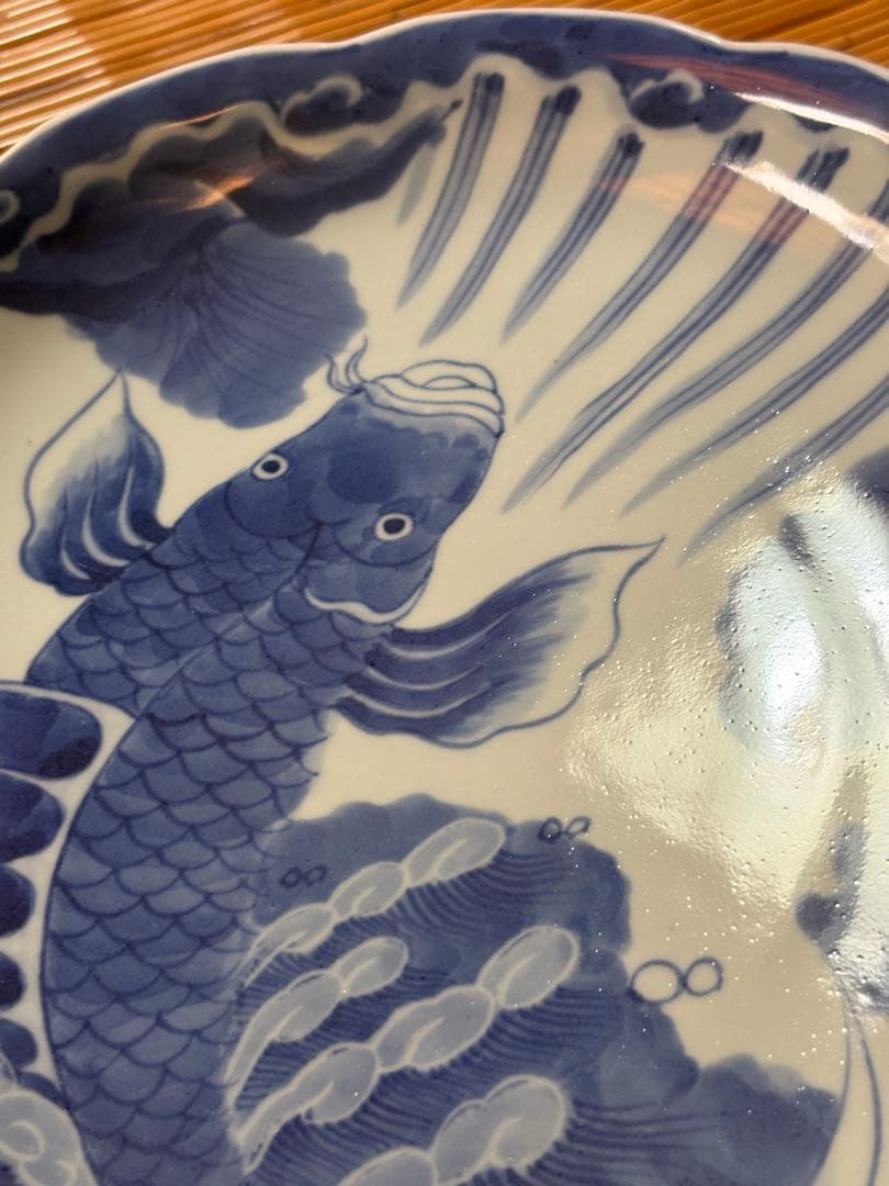 鯉の滝登り　皿　飾り皿