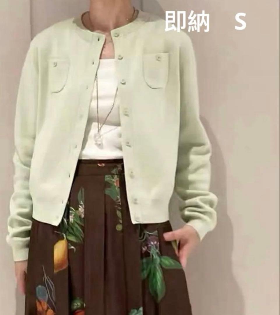 CABaN コットンカシミヤクルーネック　カーディガン　新色