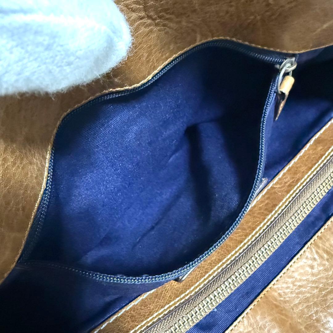 【希少】コーチ　パッチワーク ハンドバッグ ターソロック　デニム 青　10816