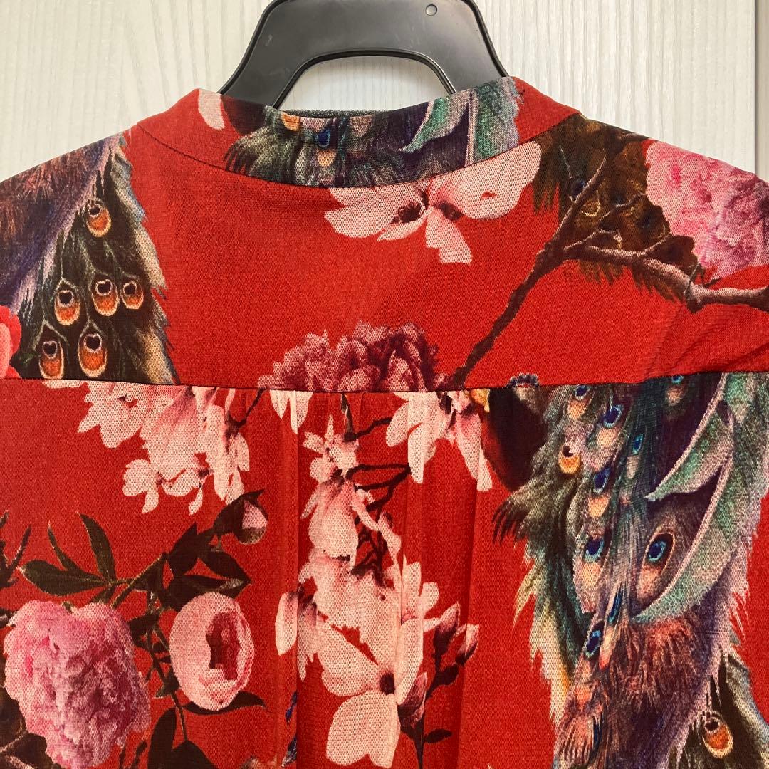 【VIVIENNE TAM】PEACOCK PRINT NET　ドレス