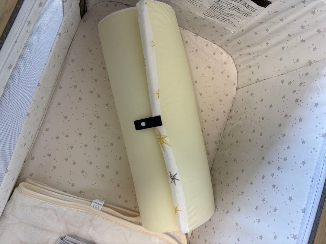 HZDMJ ベビーベッド 折りたたみ　グレー