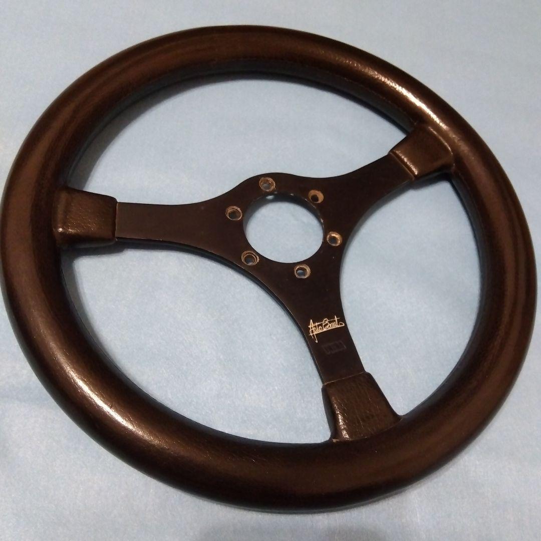 ビ*ト様 当時物❗旧車❗レザー ステアリング 3本スポーク