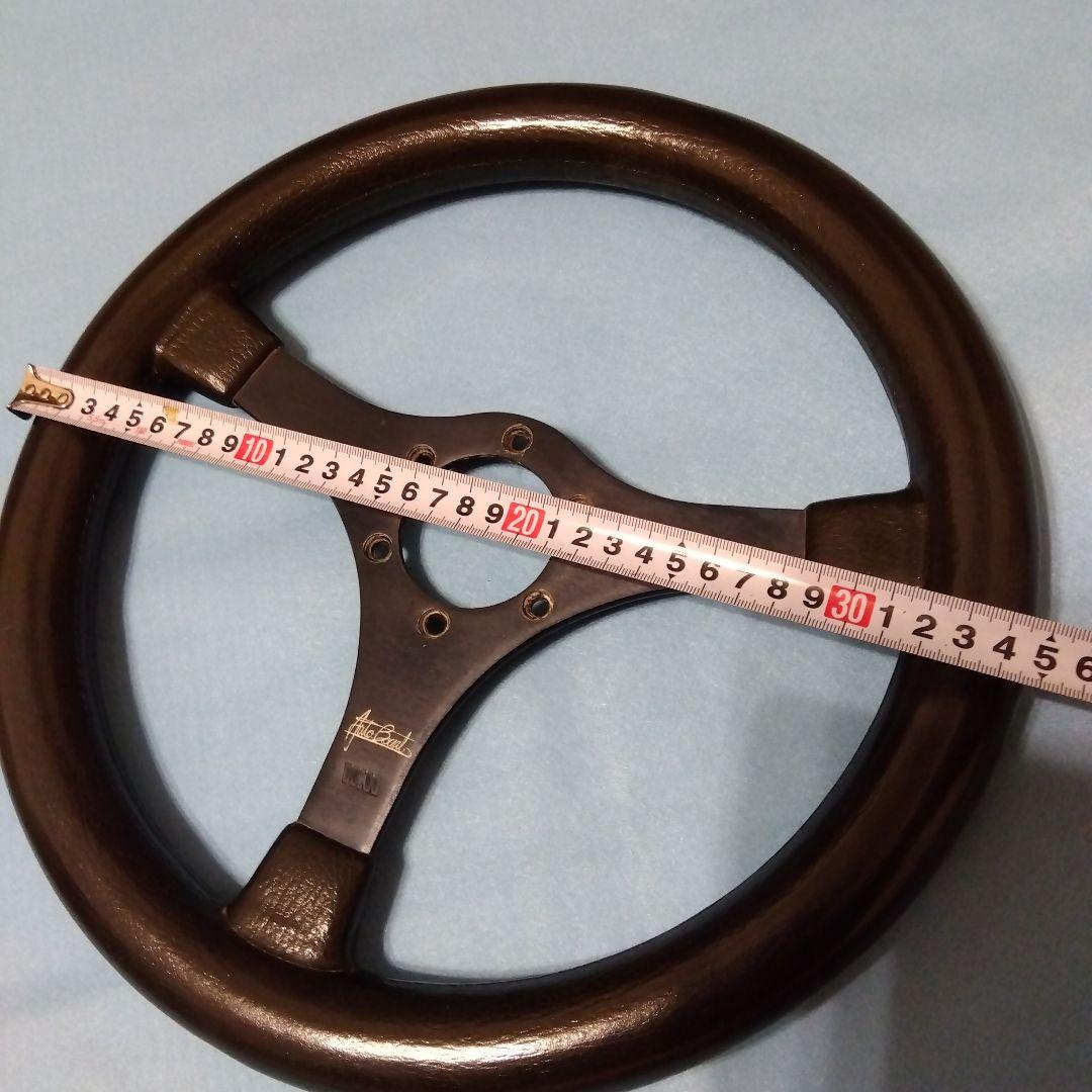 ビ*ト様 当時物❗旧車❗レザー ステアリング 3本スポーク