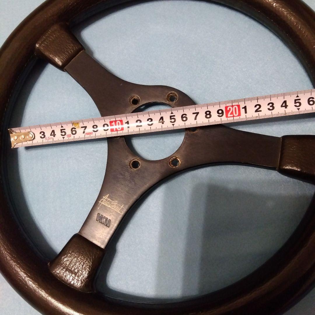ビ*ト様 当時物❗旧車❗レザー ステアリング 3本スポーク