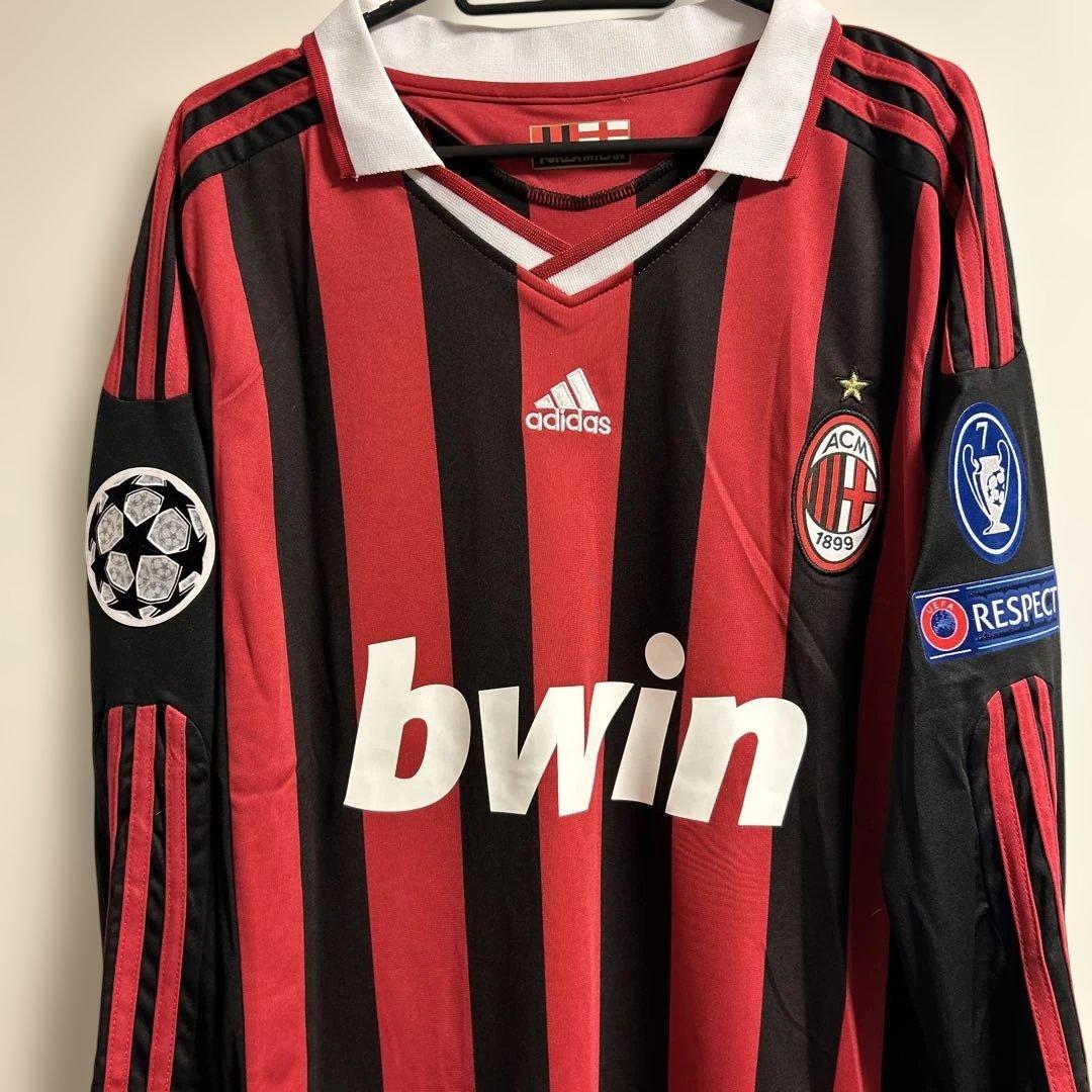 09/10ホームACミラン　ロナウジーニョ　長袖ユニフォーム