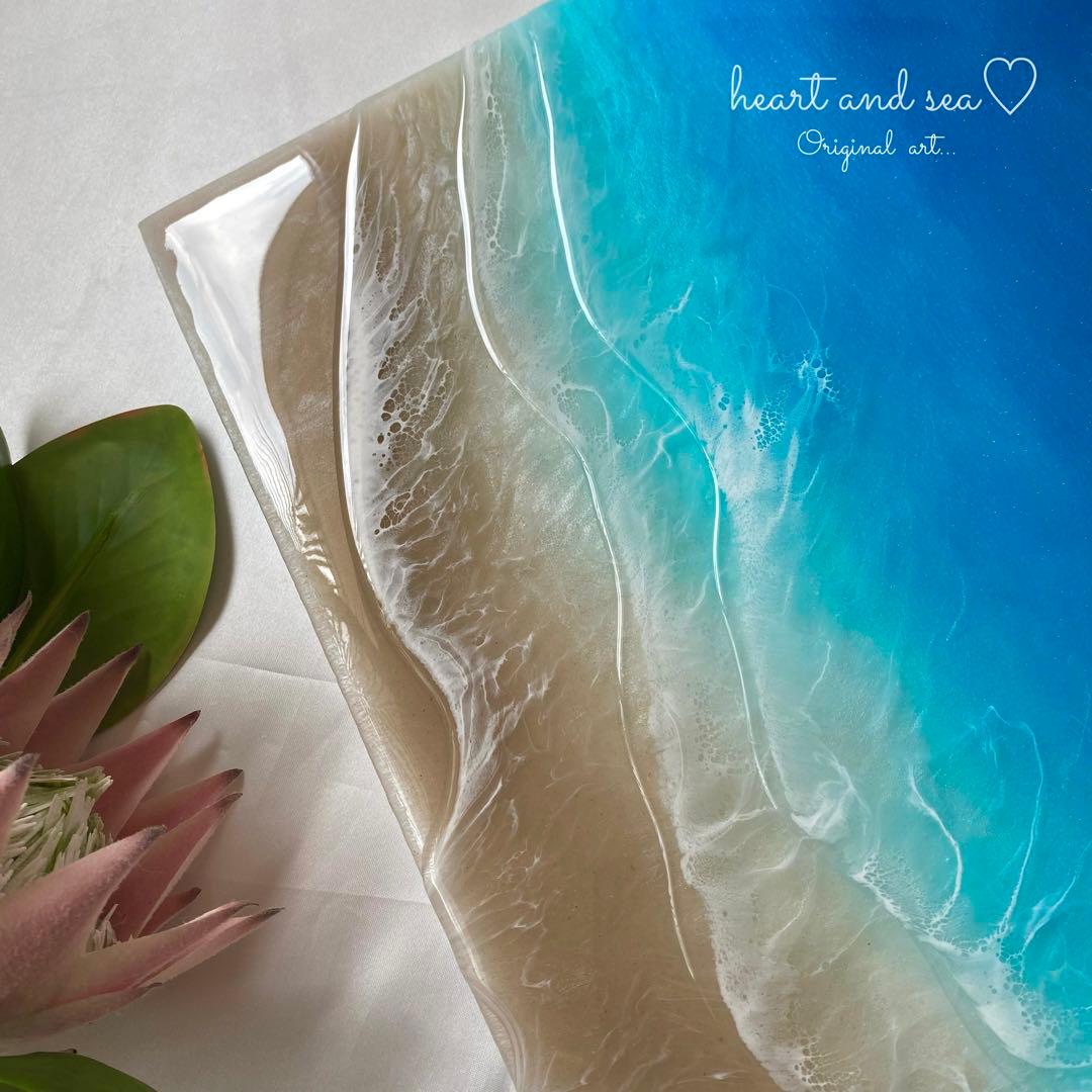 レジンアート　海アート　オーシャンアート　インテリアパネル