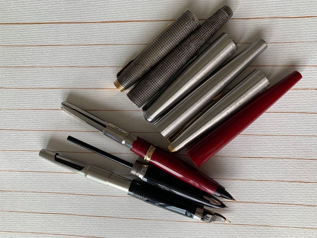 中古品 パーカー 75 シルバー、61、45 万年筆 3本セット