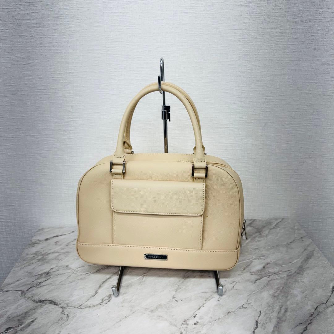 ✨BURBERRY✨バーバリー✨サファイアーノ✨レザー✨ベージュ✨ハンドバッグ✨