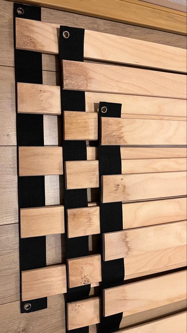 無印良品　ダブルベッドフレーム　ヘッドボード付