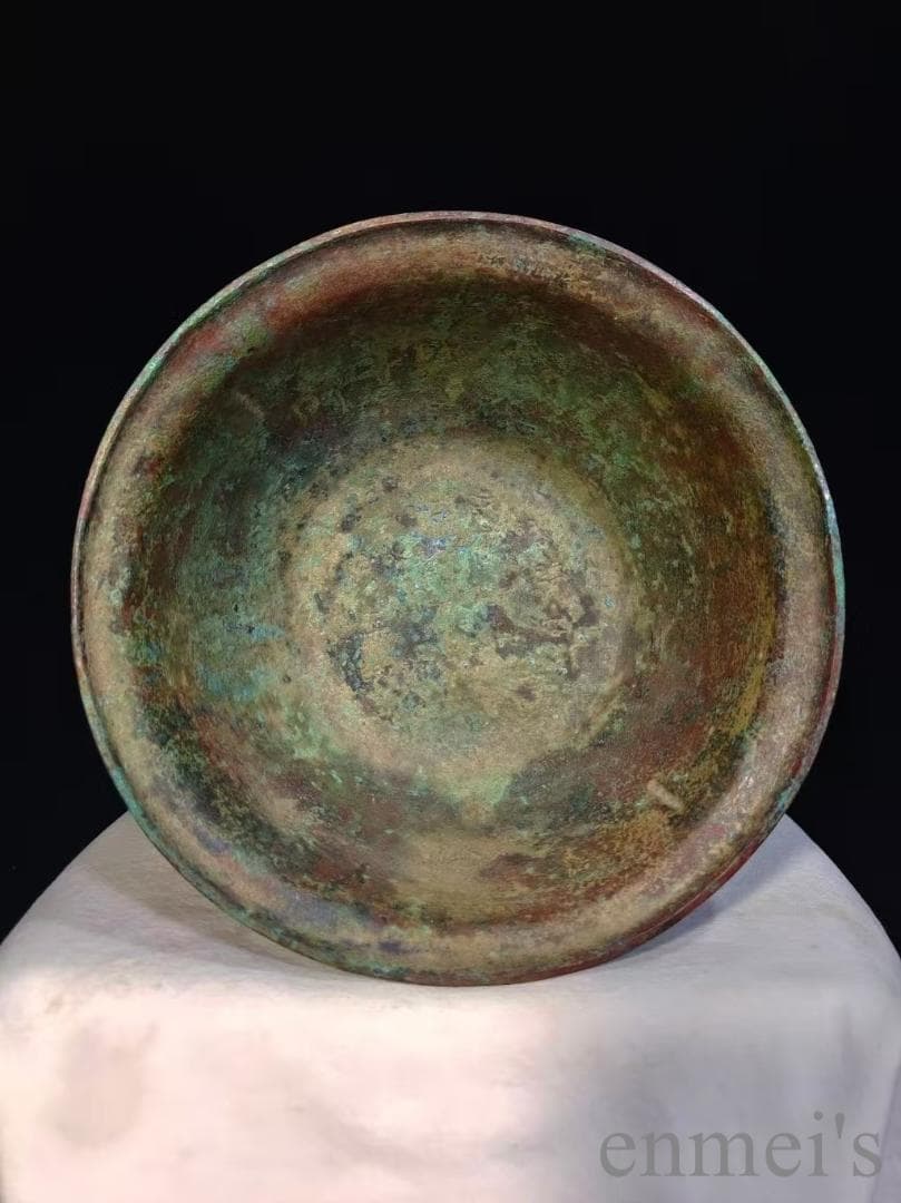 中国古美術 旧蔵商周款 青銅銘文器皿《鋪首簋》純銅製 古美味 時代物 置物