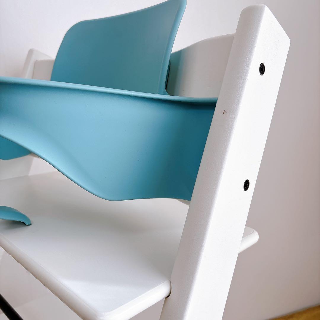 美品 ストッケ　ベビーセット トリップトラップ　ホワイト シリアルナンバー7