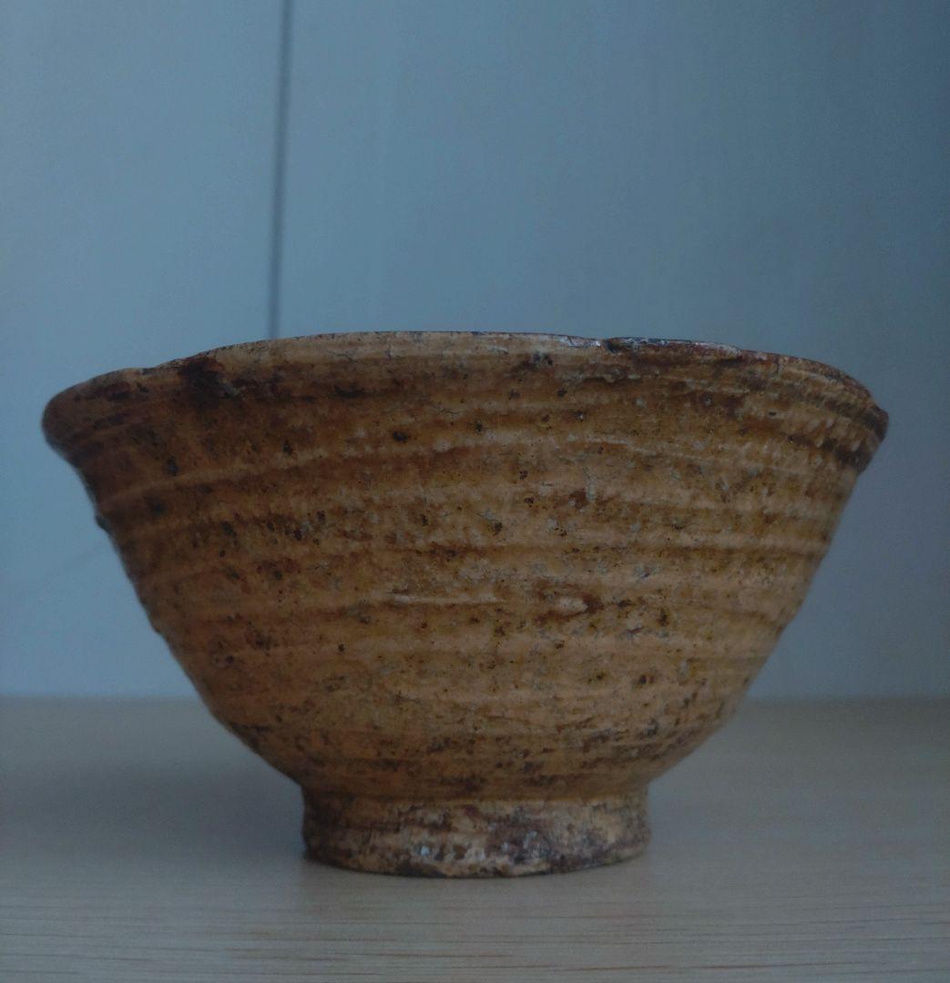 【伝世品】江戸時代　伊羅保　茶碗　李朝　高麗青磁　青井戸