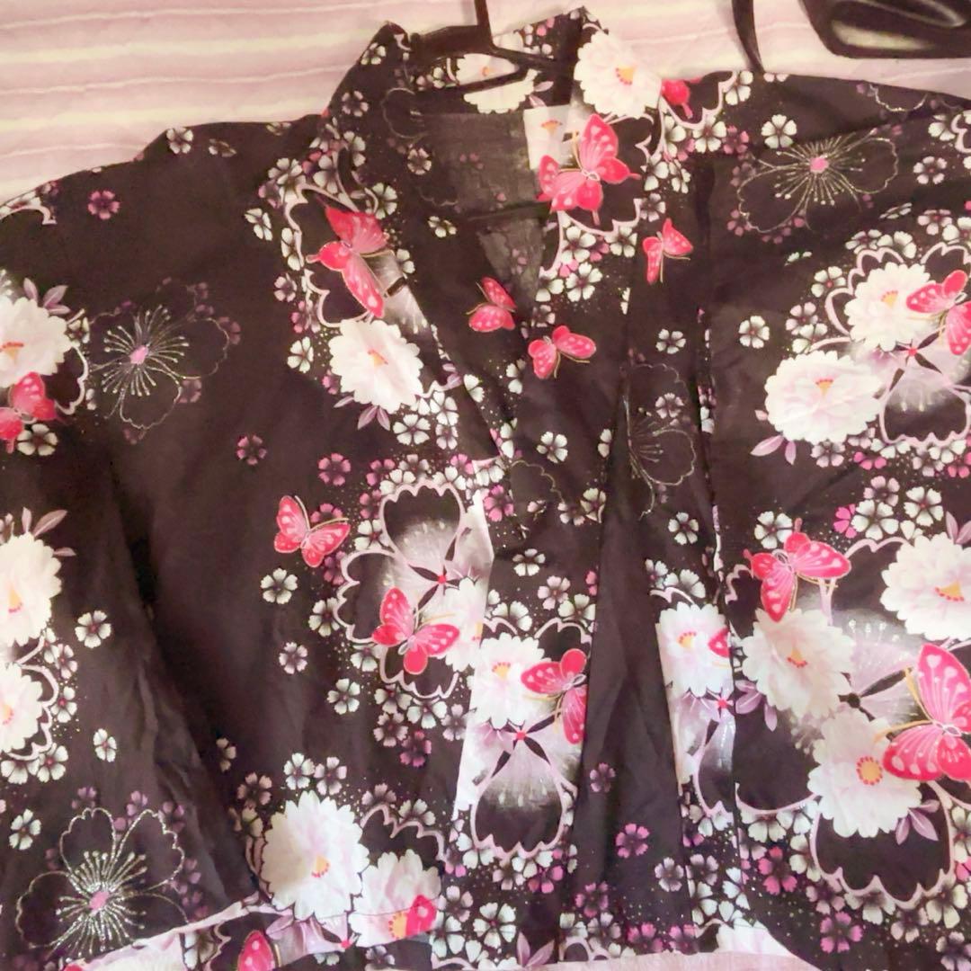 浴衣ドレス 大人 姫ギャル リボン帯セット