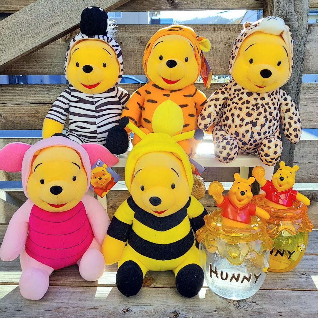 ディズニー くまのプーさん 着ぐるみ ぬいぐるみ 蜂蜜瓶 小物入れ 未使用 美品