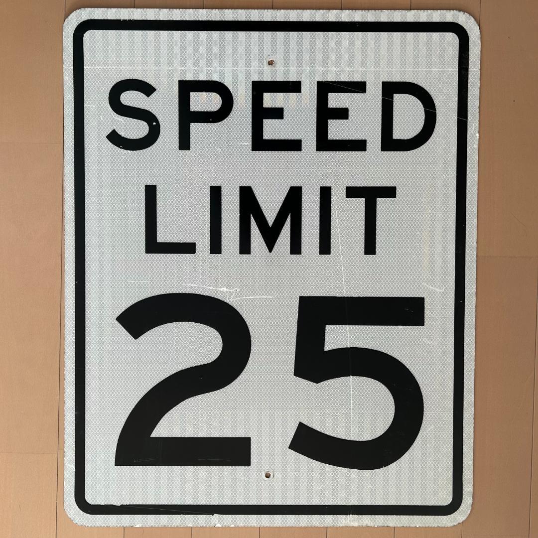 アメリカ USA ビンテージ ロードサイン標識 SPEED LIMIT 道路標識