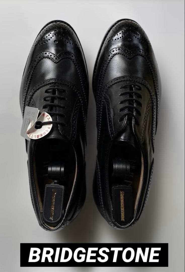 スパイク付ゴルフシューズ　BRIDGESTONE サイズ25.5cm 黒　革