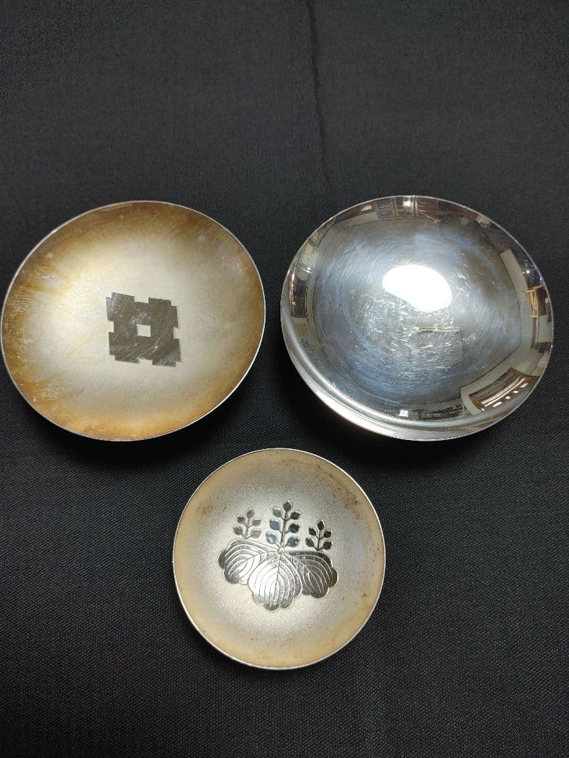 ☆ 純銀 SILVER ☆ 銀杯 銀盃 3点☆総重量約230グラム☆全て刻印あり
