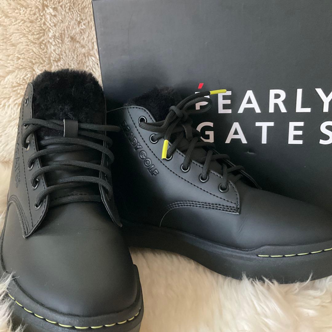 【新品】PEARLY GATES ファー付きハイカットシューズ　24㎝