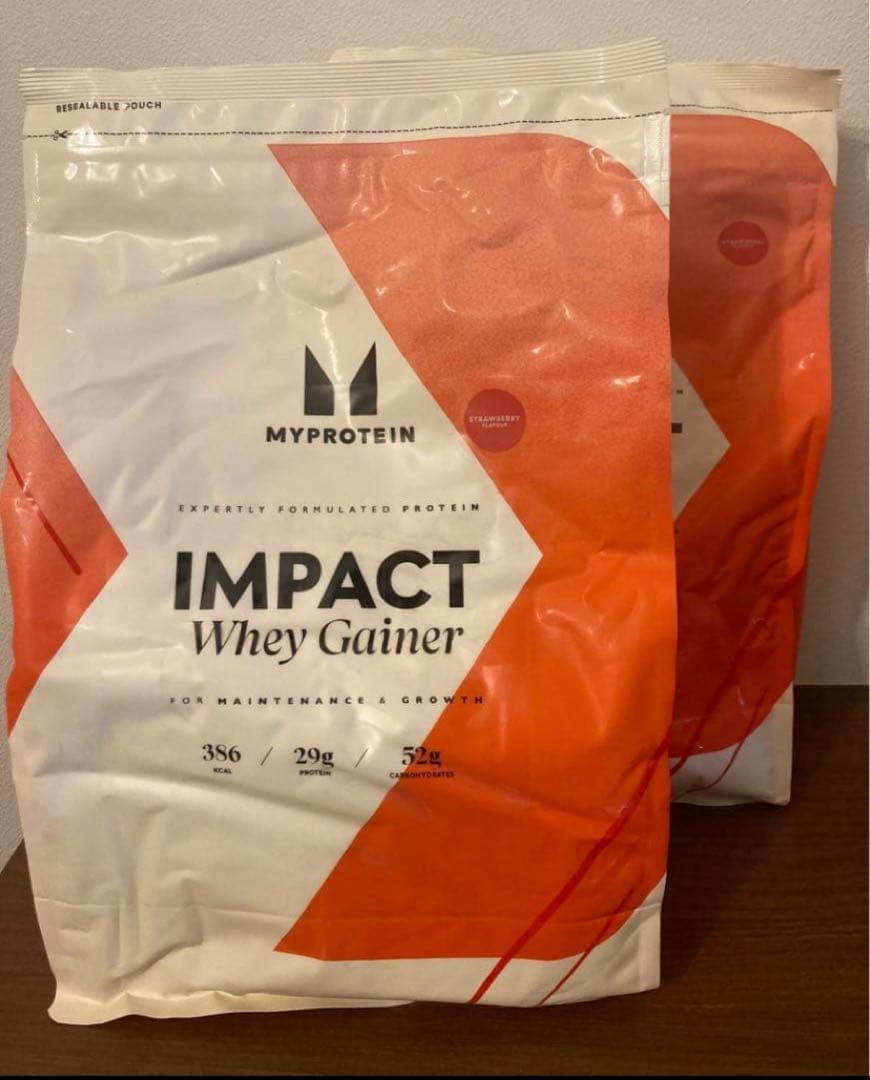 【ワケ アリ】マイプロテイン　ウエイトゲイナー　ストロベリー味　2.5kg×2袋