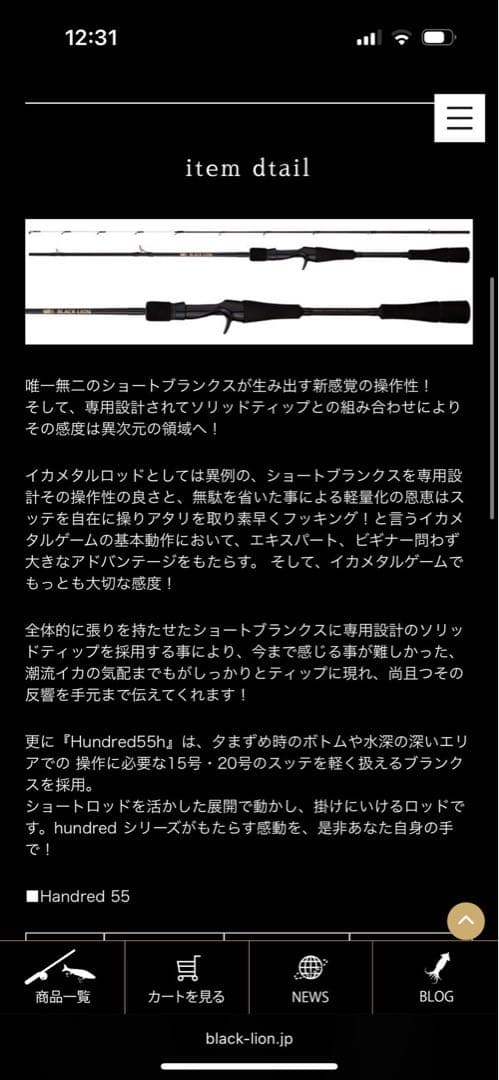 BLACK LION Hundred 55h 美品