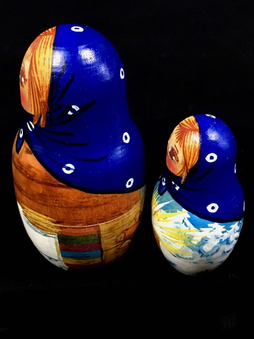 S307マトリョーシカ「モロスコ」7組 ジャンナ・ニコラエワ作 ロシア民芸