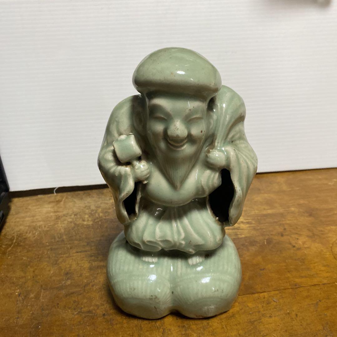 古伊万里青磁大黒天ふせ香炉