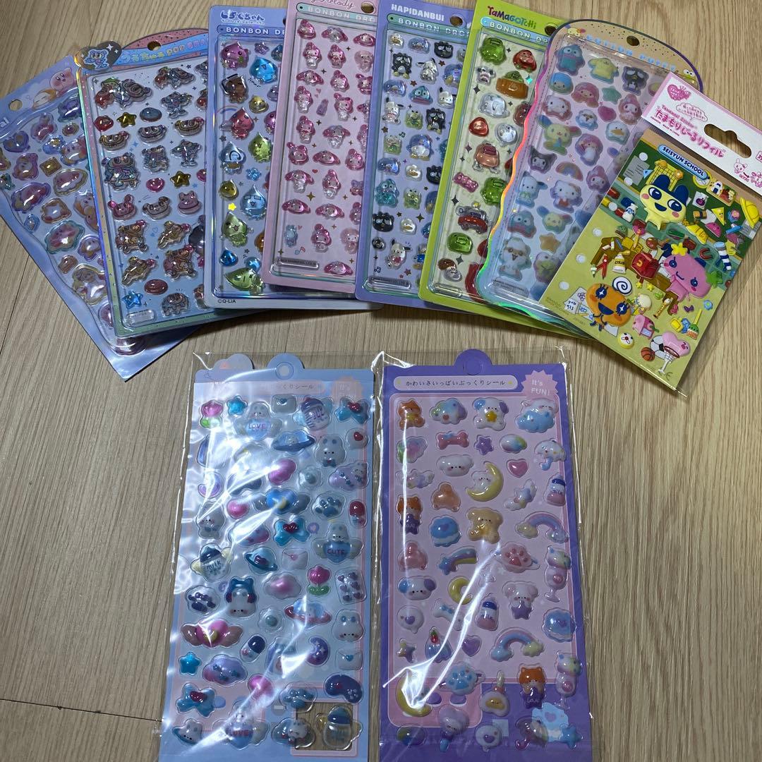 シール8枚セット ボンボンドロップ コットンパフィ うるちゅる￼ たまもり