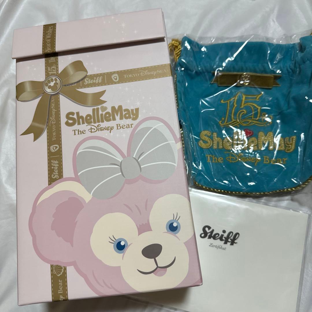 2点　シュタイフ　ダッフィー　シェリーメイ ぬいぐるみ　ディズニー　クリスマス