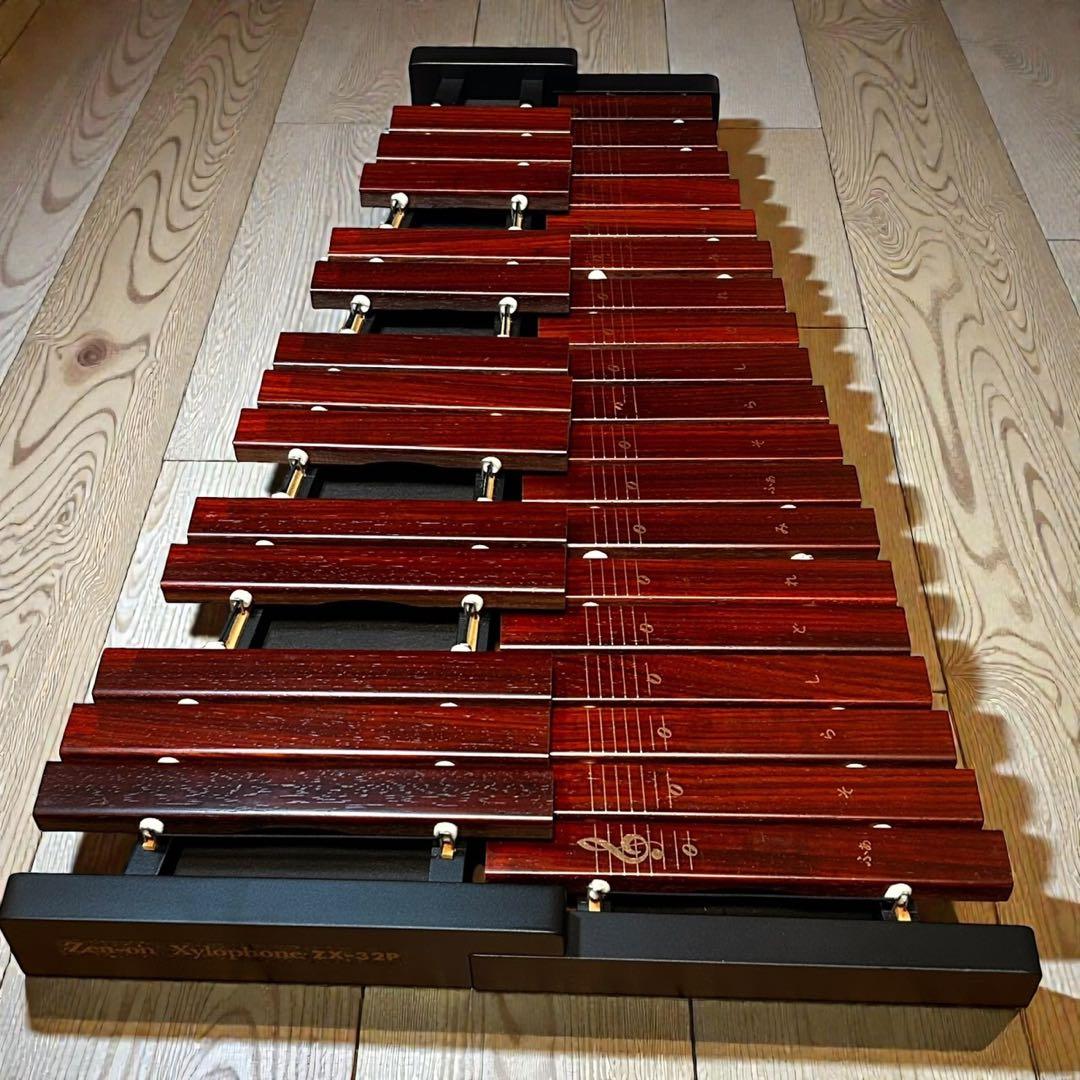 極美品✨大人気❣️ZEN-ON シロフォン ZX-32P 32音鍵盤 木琴 バチ付