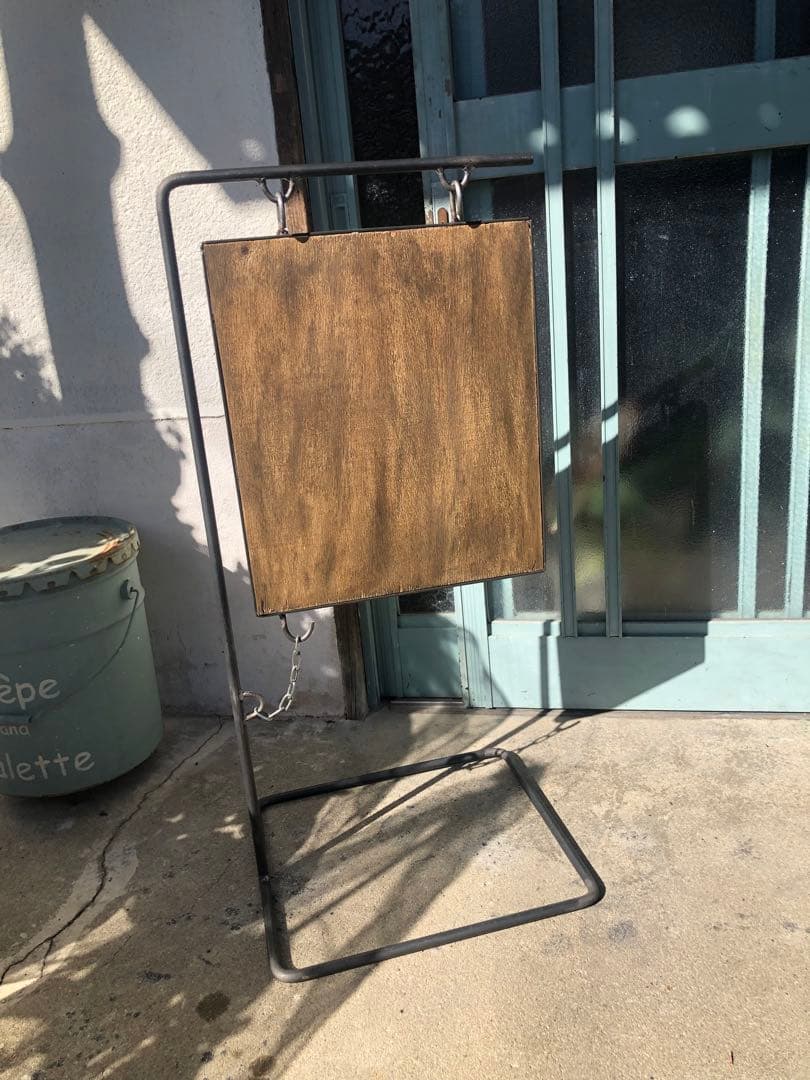 アイアン看板　インダストリアル　店舗用品　黒板看板　木看板　サインボード
