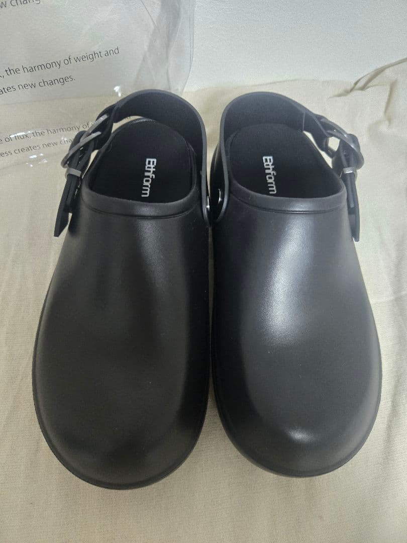 【未使用品】Ethform ブラック TERRE 　M　エフォーム　サボサンダル